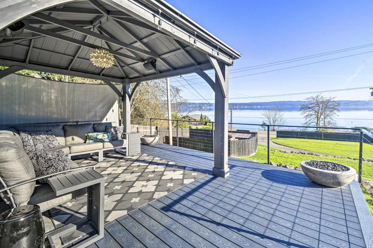 Puget Sound Cabin With Hot Tub And Water Views! เบรเมอร์ตัน ภายนอก รูปภาพ